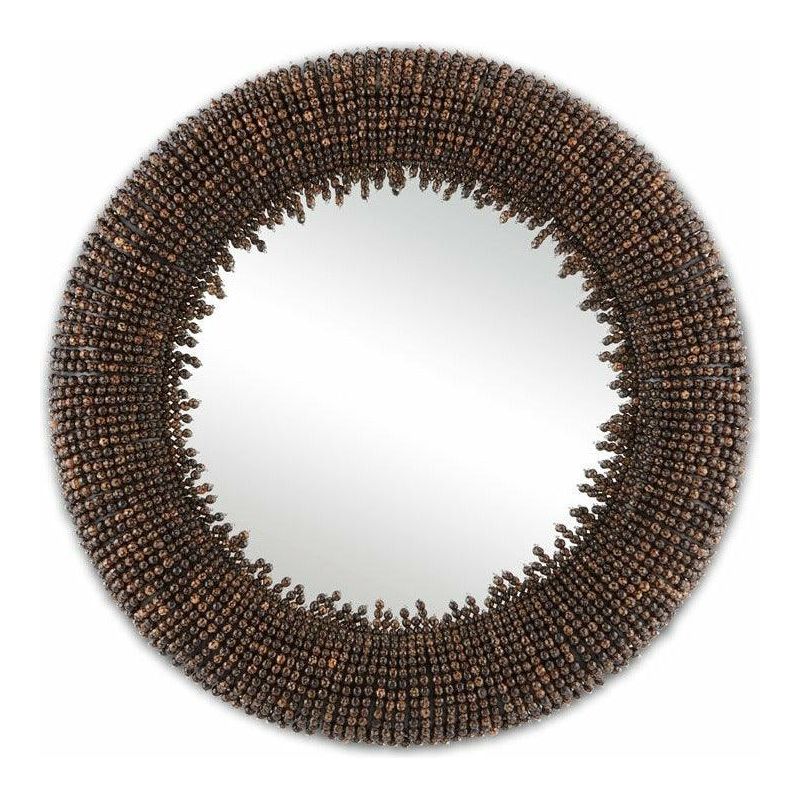 Currey and Company - 1000-0123 - Mirror - Kuna - Black/Tan/Mirror