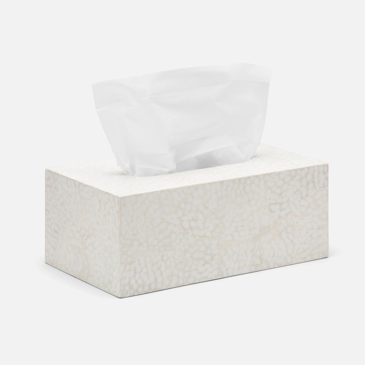 Pigeon and Poodle - PP004438 - Callas Rct Tissue Box - Callas - White Lacquered Eggshell