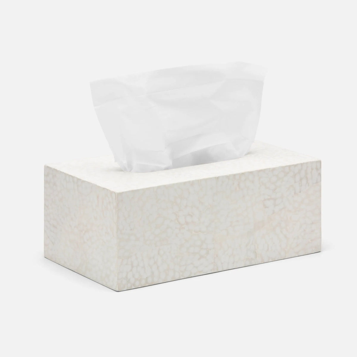 Pigeon and Poodle - PP004438 - Callas Tissue Box - Callas - White Lacquered Eggshell