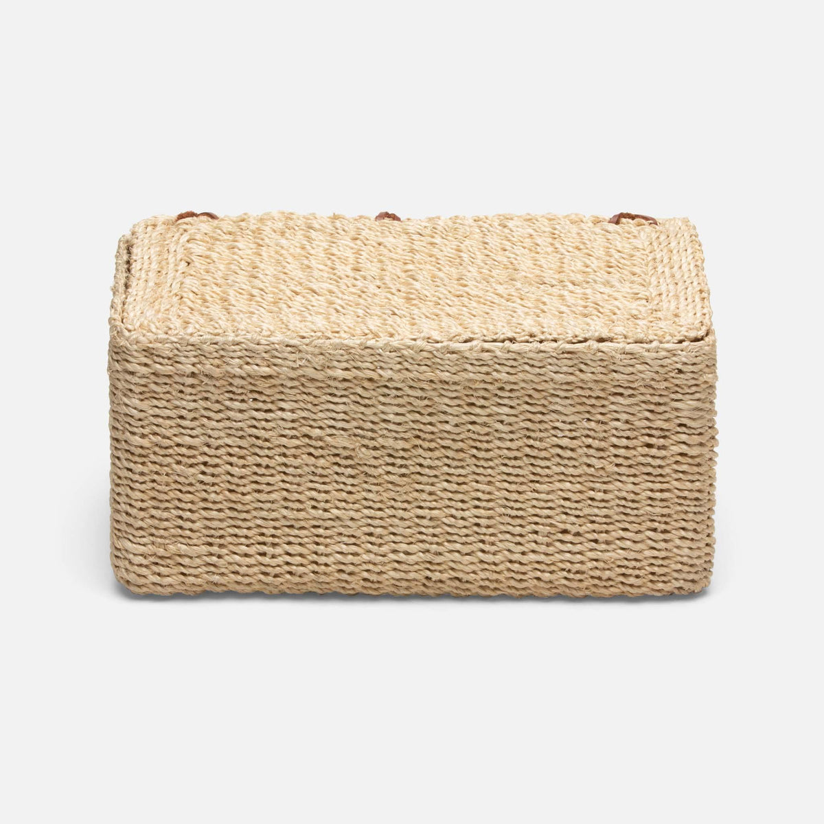 Pigeon and Poodle - PP004394 - Chelston Double Rectangular Toilet Paper Holder - Chelston - Bleached Natural Abaca Fiber