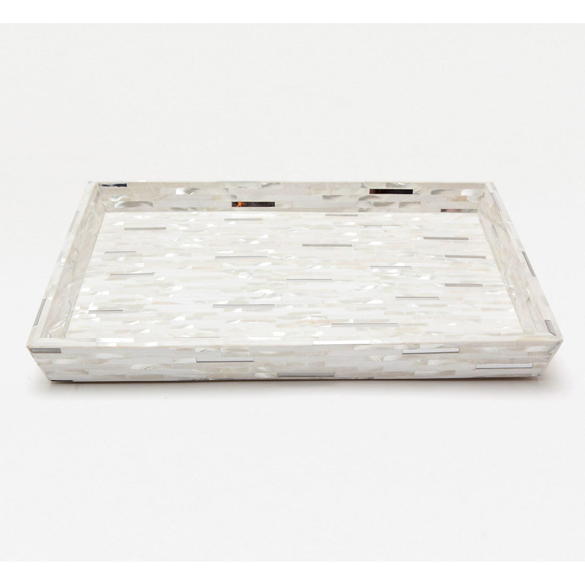 Pigeon and Poodle - PP000487 - Cortona Trays - Cortona - Silver Mix Shell/Metal Mix