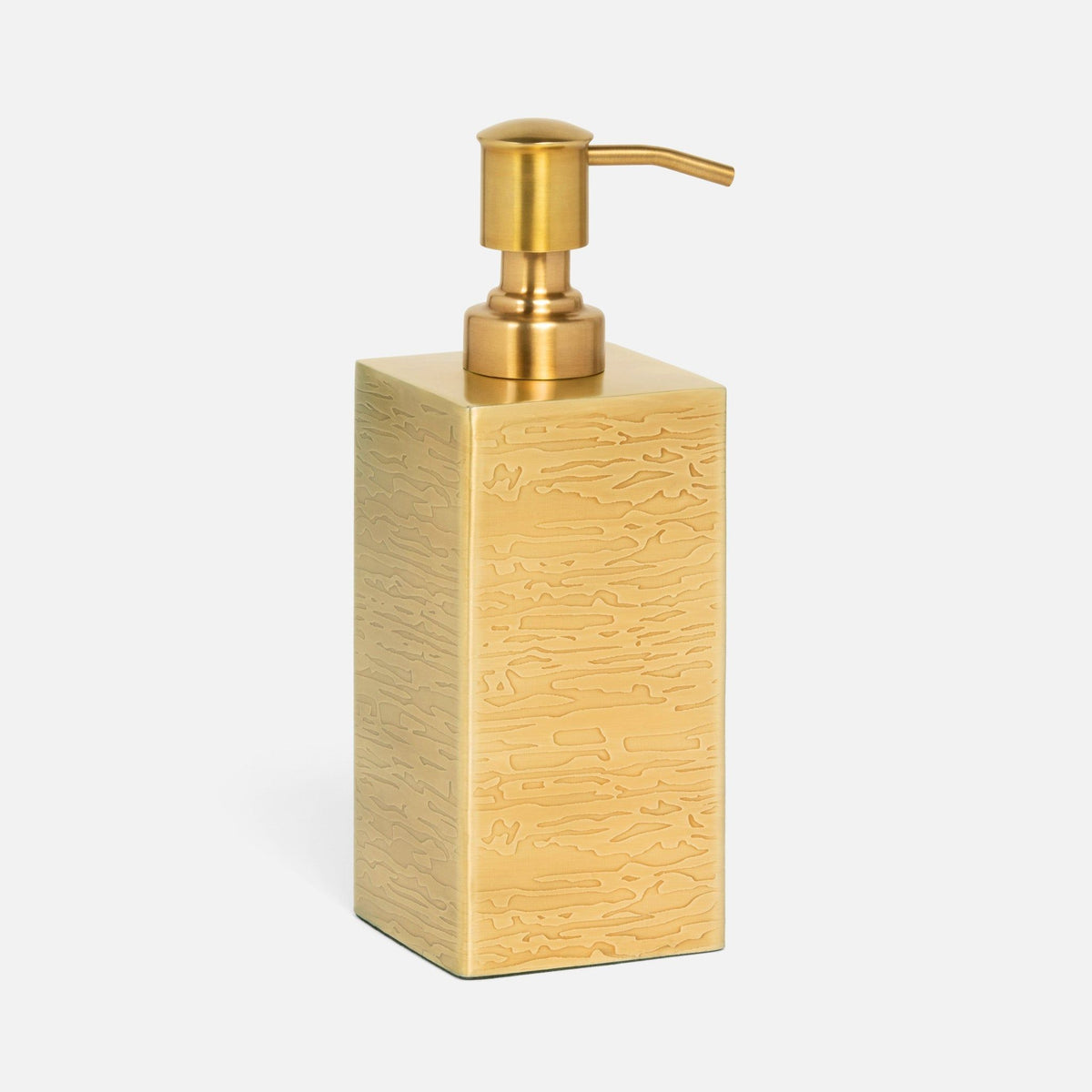 Pigeon and Poodle - PP003958 - Elgin Soap Pump - Elgin - Antique Brass Wavy Etched Stainless Steel