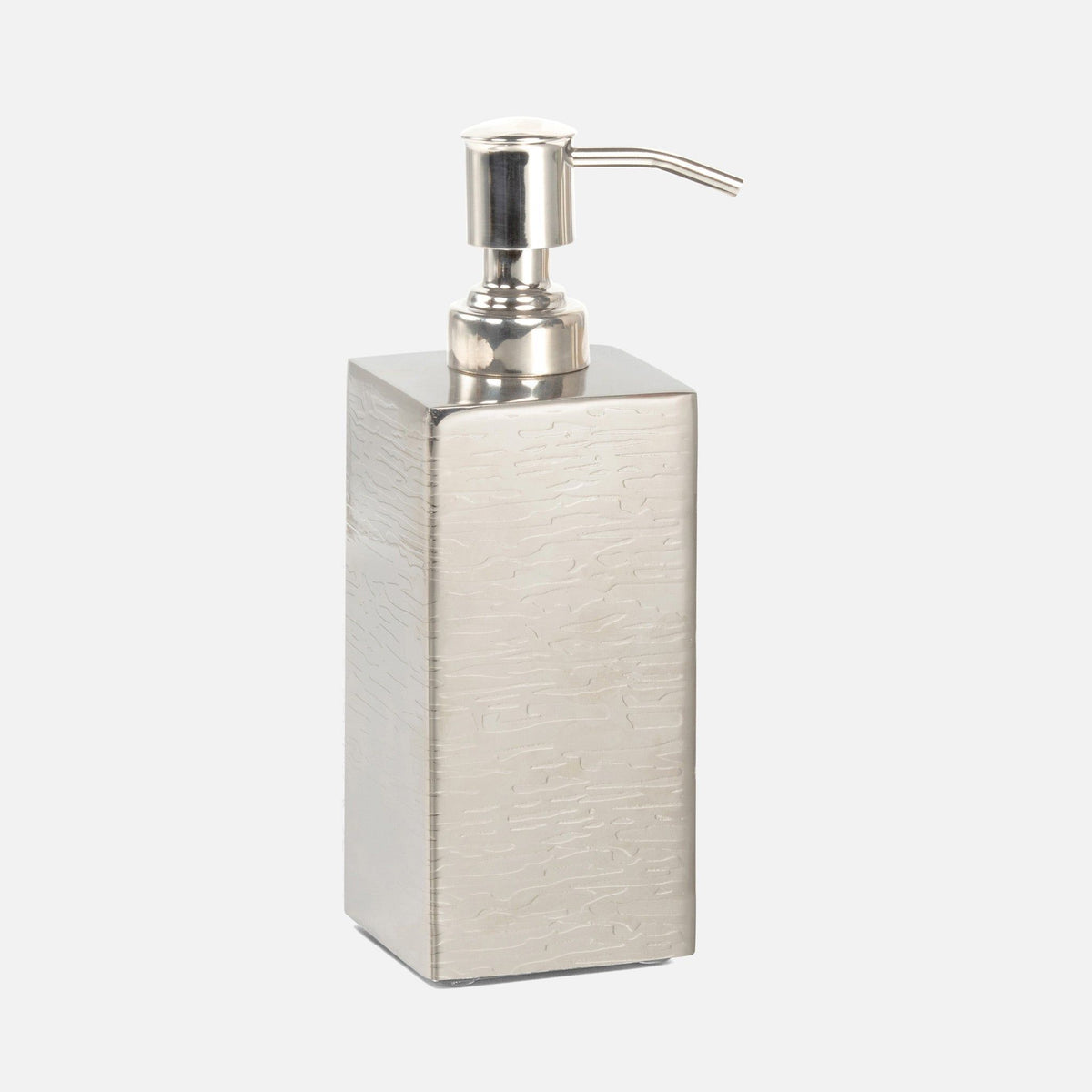 Pigeon and Poodle - PP003966 - Elgin Soap Pump - Elgin - Shiny Nickel Wavy Etched Stainless Steel