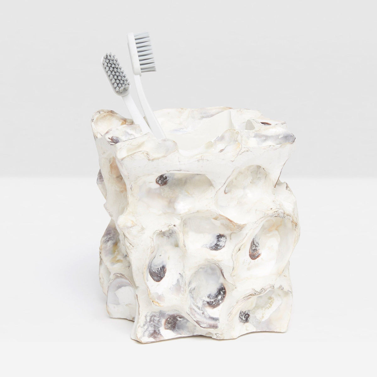 Pigeon and Poodle - PP000571 - Enna Brush Holder - Enna - Natural Oyster Shell