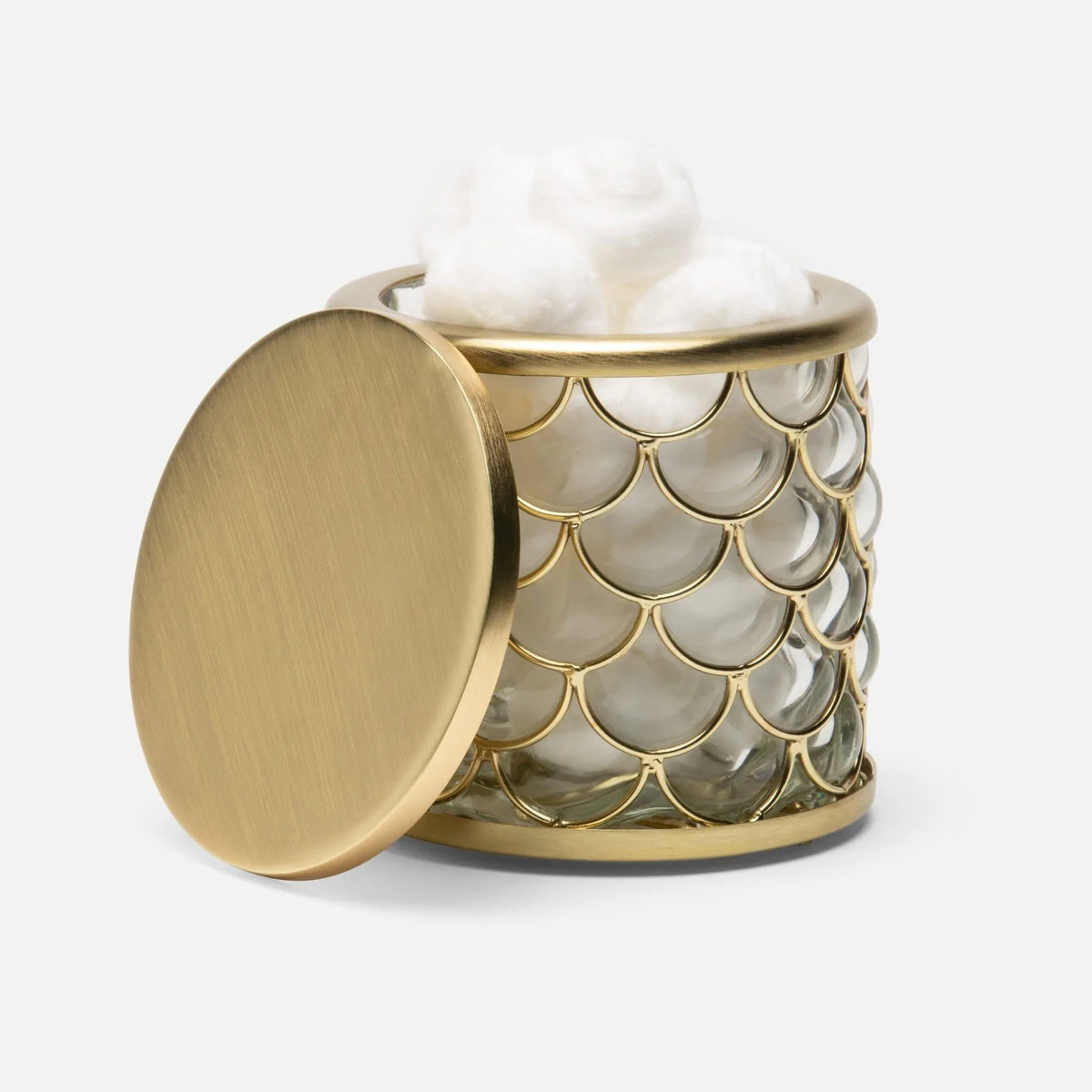 Pigeon and Poodle - PP004459 - Gila Canister - Gila - Clear Glass/Brushed Gold Brass