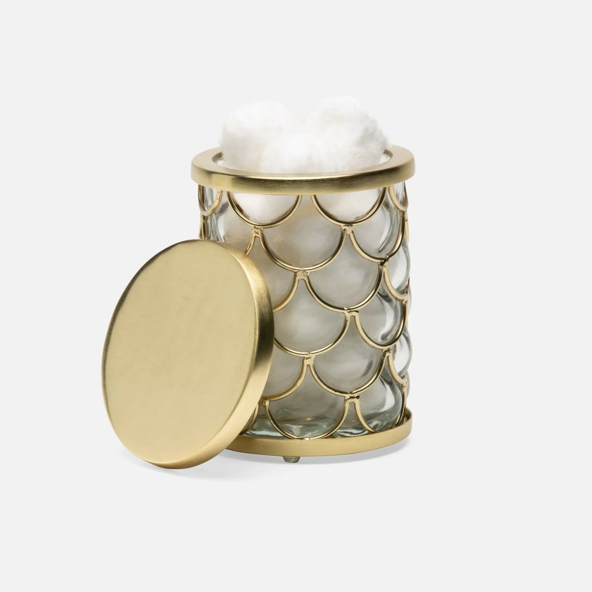 Pigeon and Poodle - PP004458 - Gila Canister - Gila - Clear Glass/Brushed Gold Brass