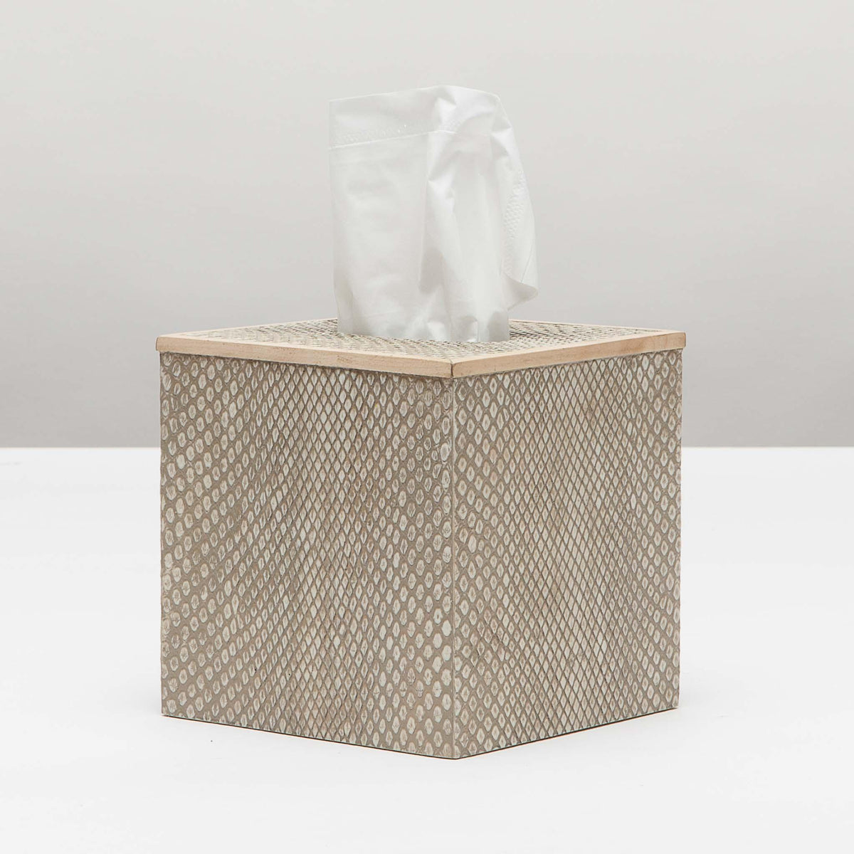 Pigeon and Poodle - PP000641 - Goa Tissue Box - Goa - Sand Faux Boa