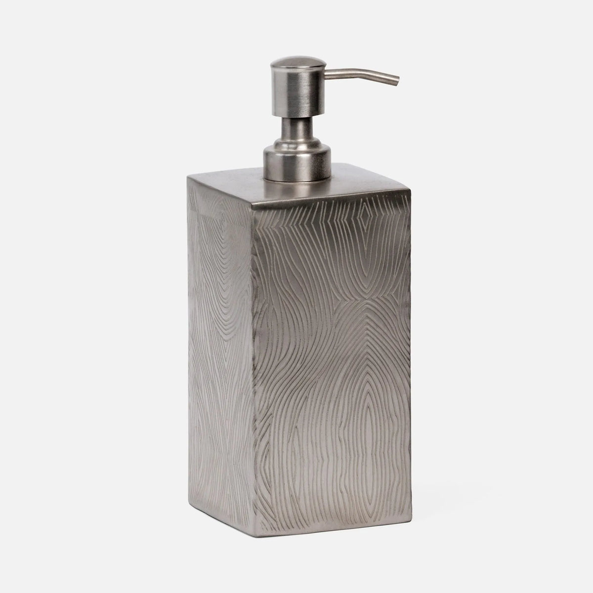 Pigeon and Poodle - PP000733 - Humbolt Soap Pump - Humbolt - Matte Silver Ridged Metal