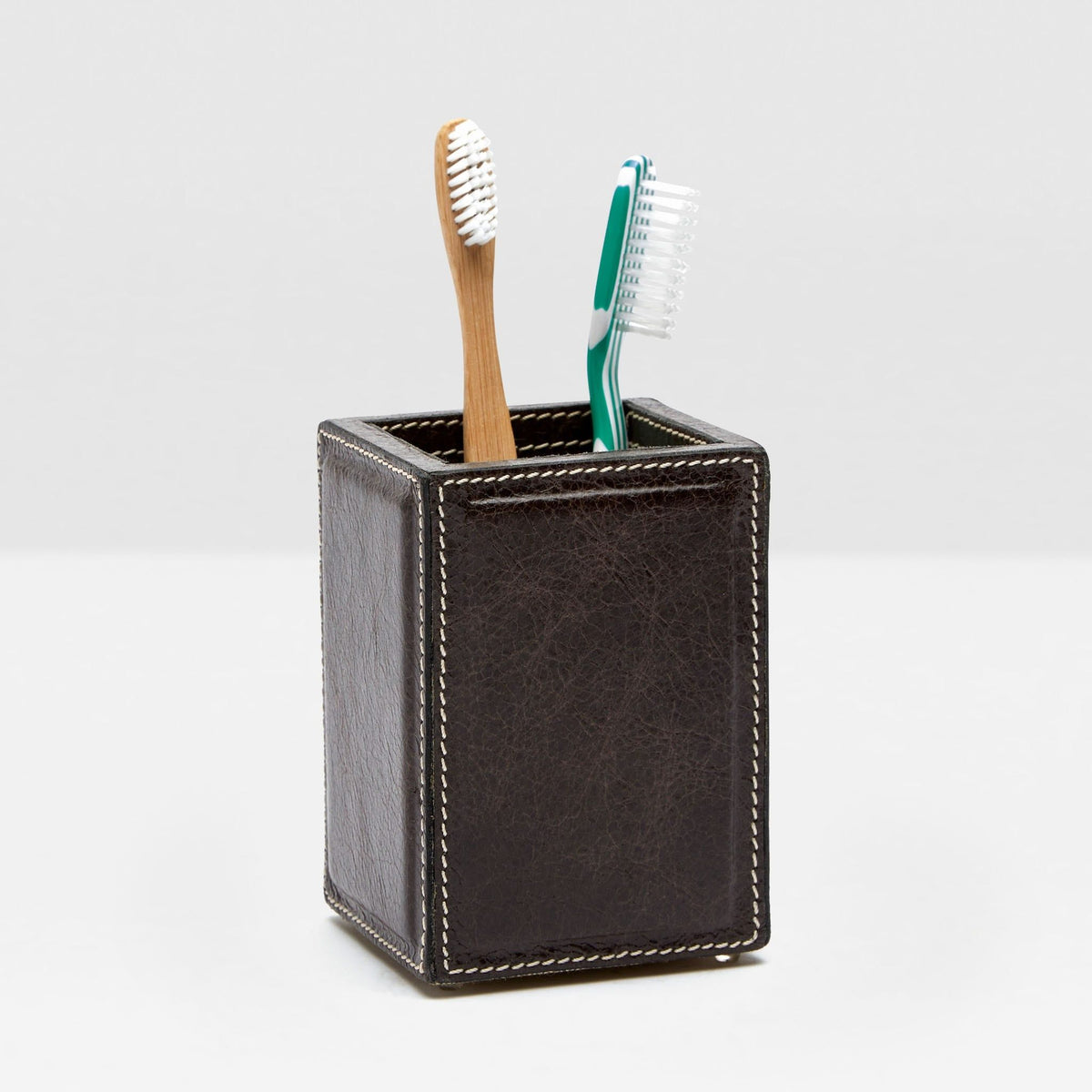 Pigeon and Poodle - PP000838 - Lorient Brush Holder - Lorient - Charcoal Full-Grain Leather