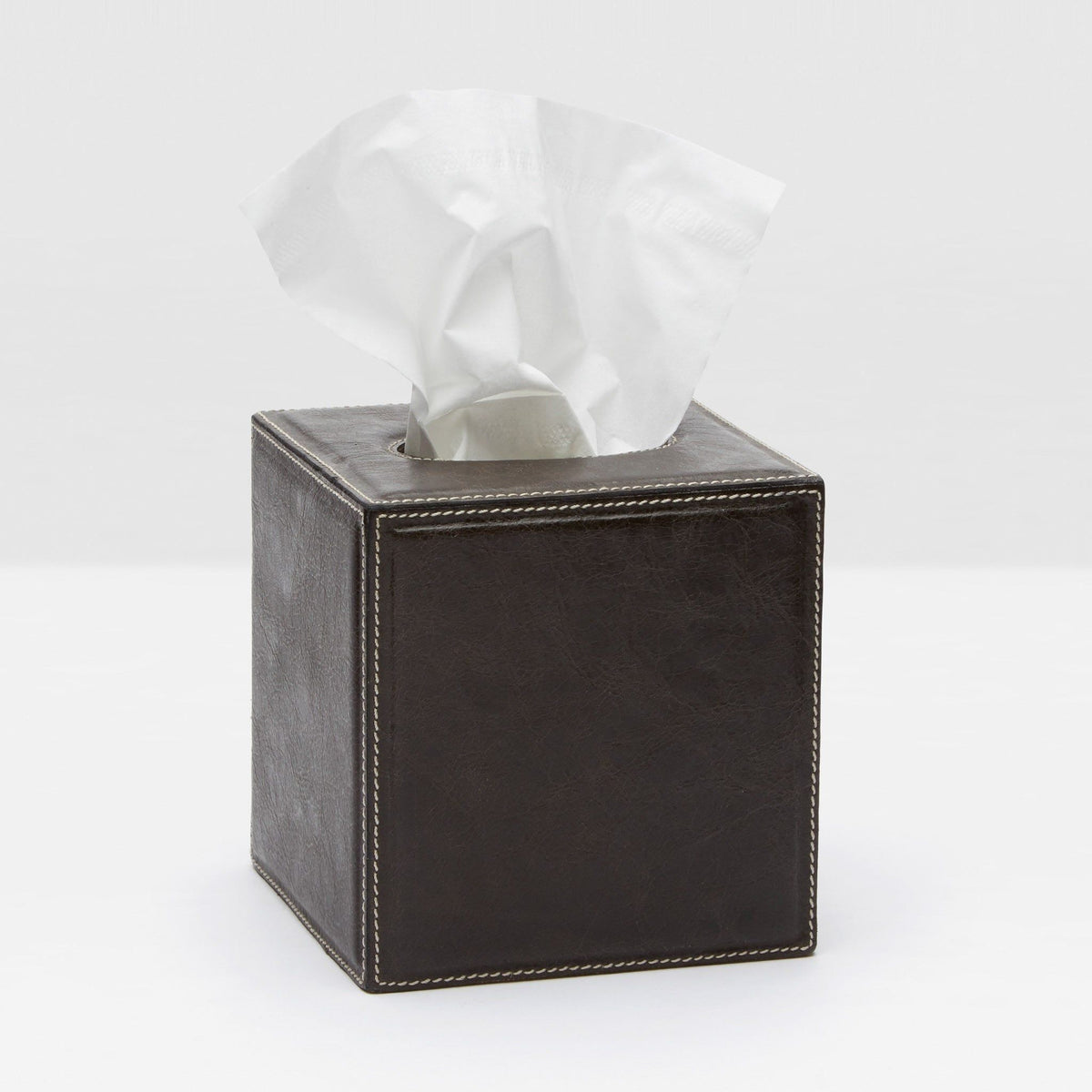 Pigeon and Poodle - PP000842 - Lorient Tissue Box - Lorient - Charcoal Full-Grain Leather