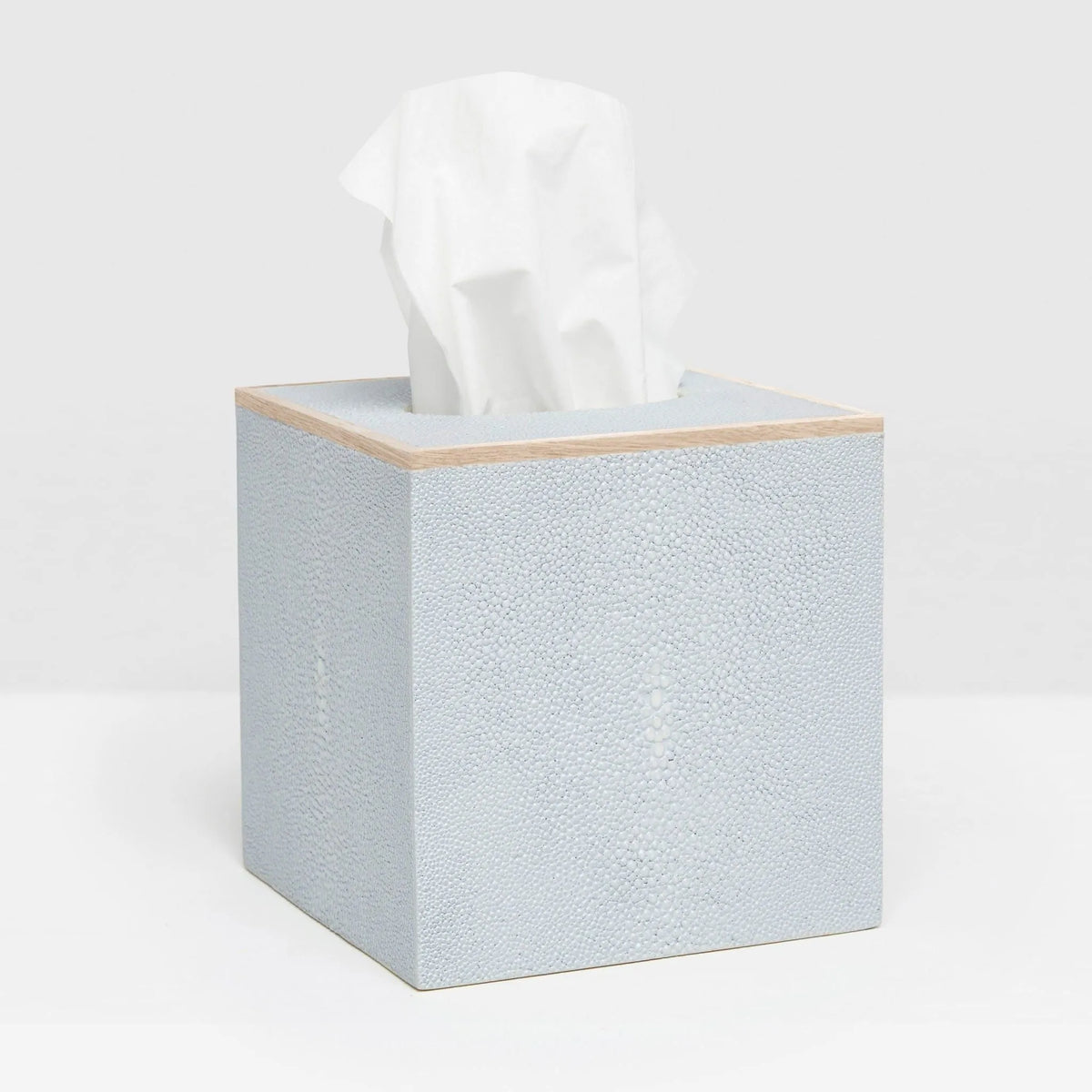 Pigeon and Poodle - PP001020 - Manchester Tissue Box - Manchester - Sand Realistic Faux Shagreen