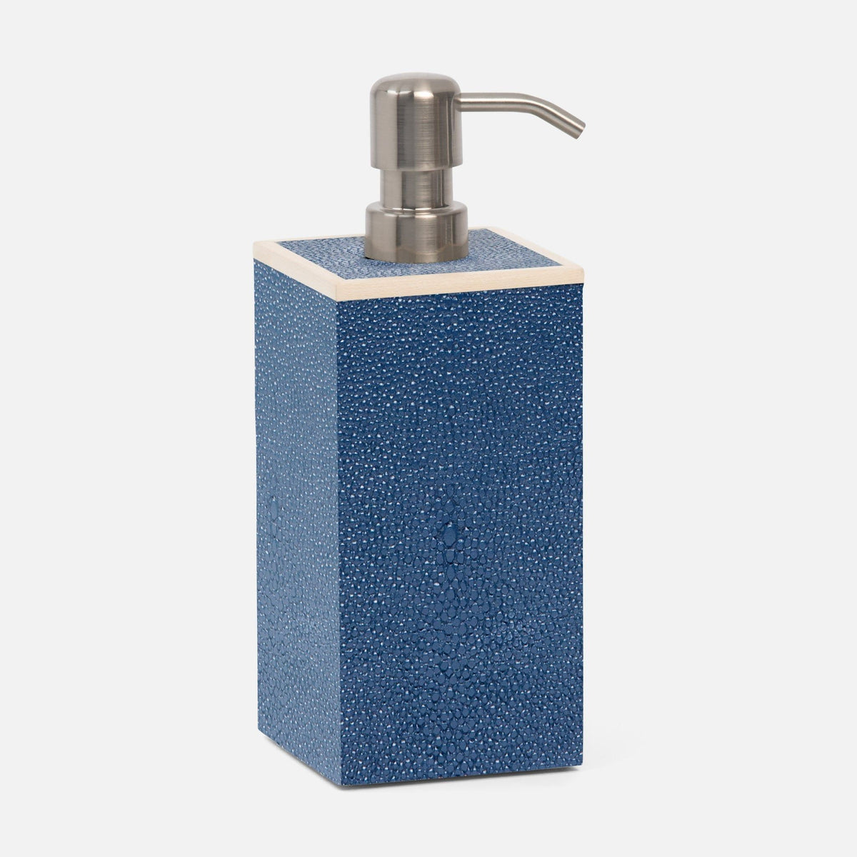 Pigeon and Poodle - PP001004 - Manchester Xl Soap Pump - Manchester - Navy Realistic Faux Shagreen