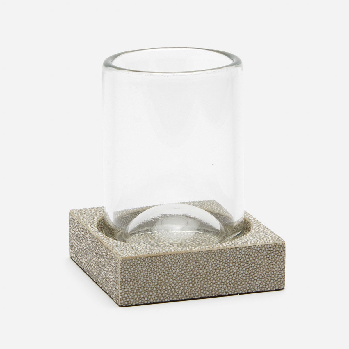 Pigeon and Poodle - PP001023 - Manchester Tumbler Set - Manchester - Sand Realistic Faux Shagreen