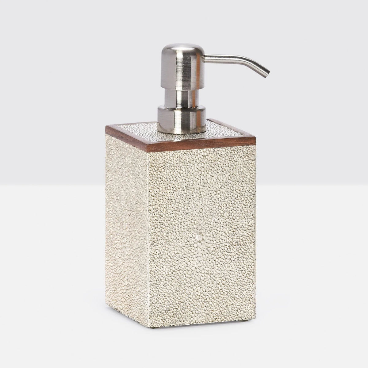 Pigeon and Poodle - PP000958 - Manchester Soap Pump - Manchester - Cool Gray Realistic Faux Shagreen