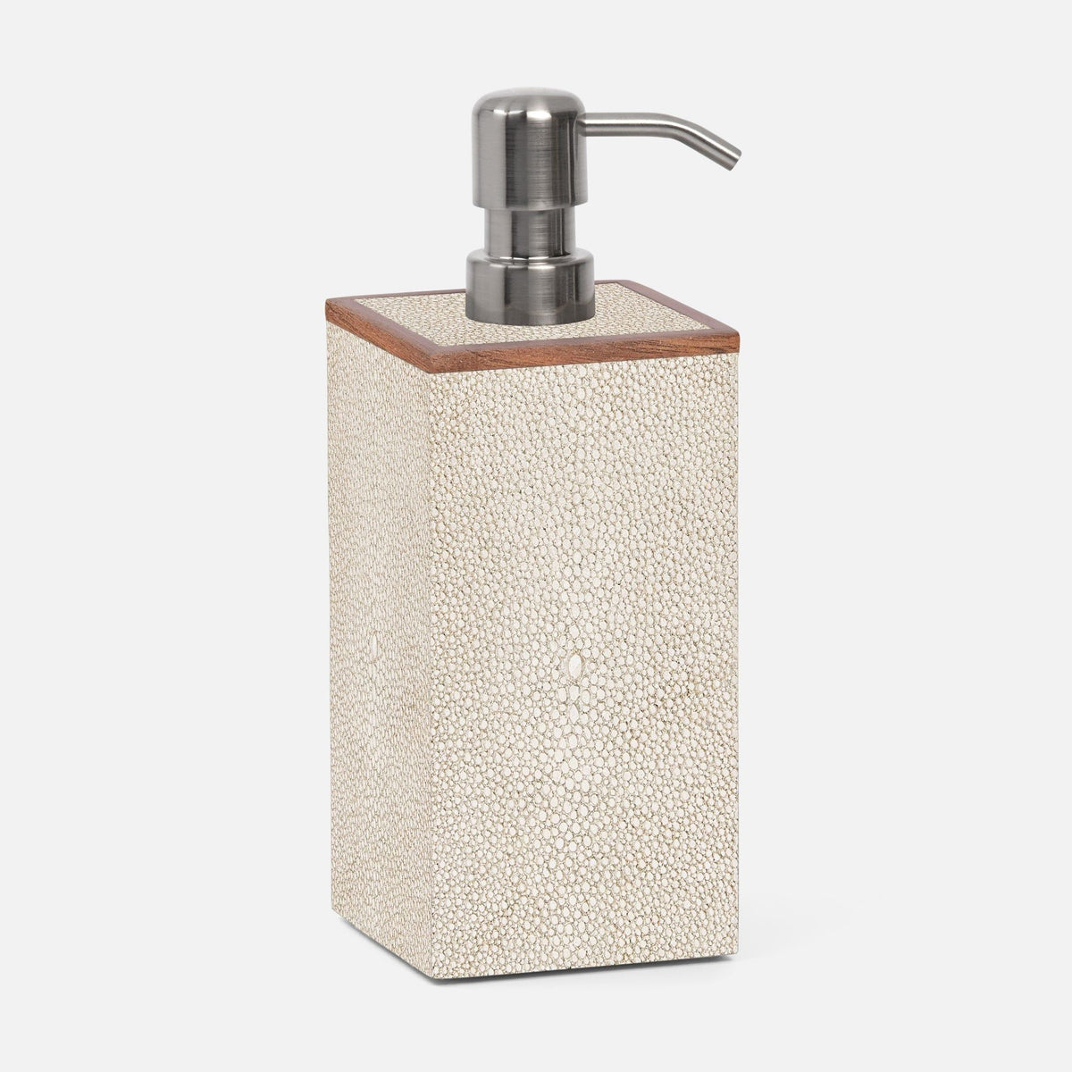 Pigeon and Poodle - PP000959 - Manchester Xl Soap Pump - Manchester - Cool Gray Realistic Faux Shagreen