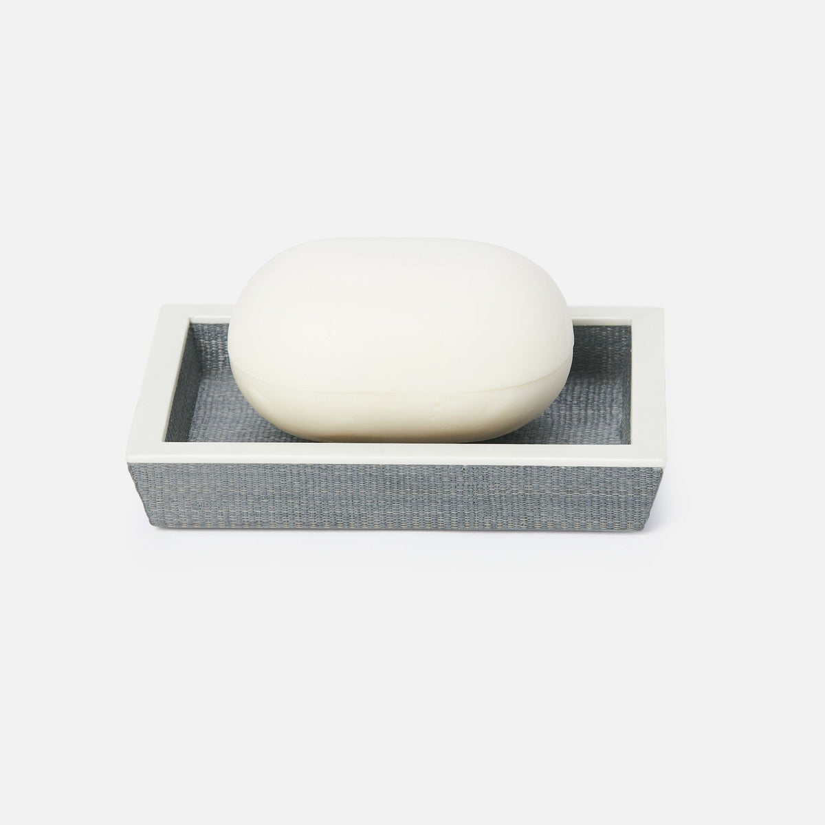 Pigeon and Poodle - PP001088 - Maranello Soap Dish - Maranello - Steel Blue Abaca/White Resin