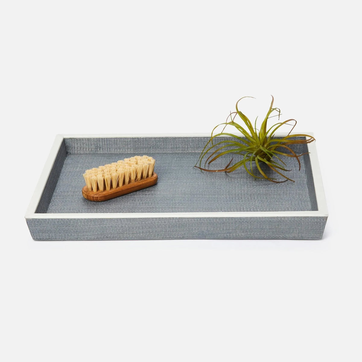 Pigeon and Poodle - PP001091 - Maranello Tray - Maranello - Steel Blue Abaca/White Resin