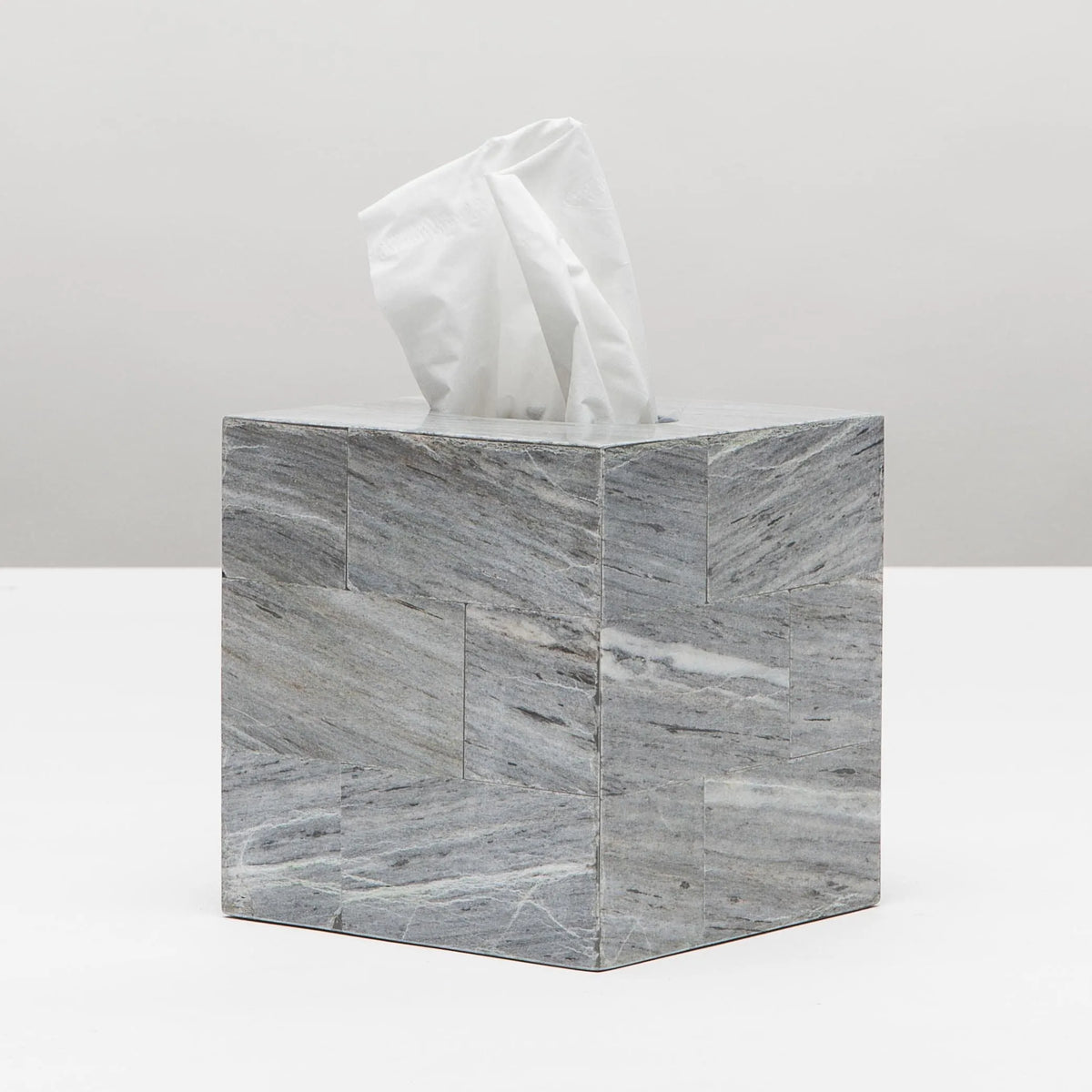 Pigeon and Poodle - PP001120 - Milan Tissue Box - Milan - Gray Romblon Stone