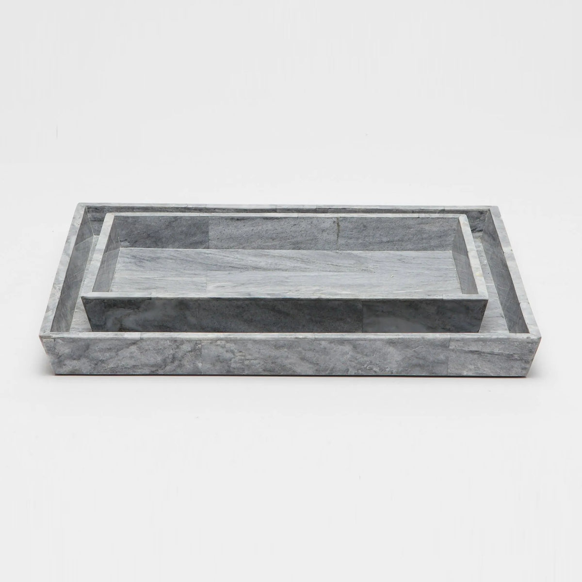 Pigeon and Poodle - PP001122 - Milan Medium Tray - Milan - Gray Romblon Stone