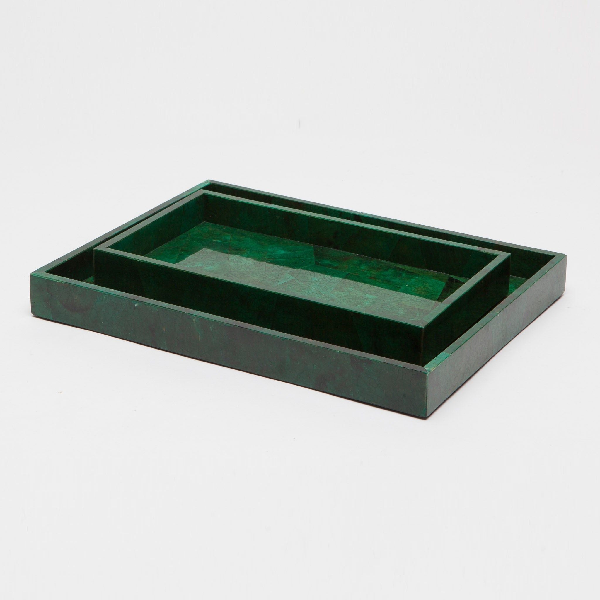 Pigeon and Poodle - PP001200 - Palm Beach Tray - Palm - Emerald Shell