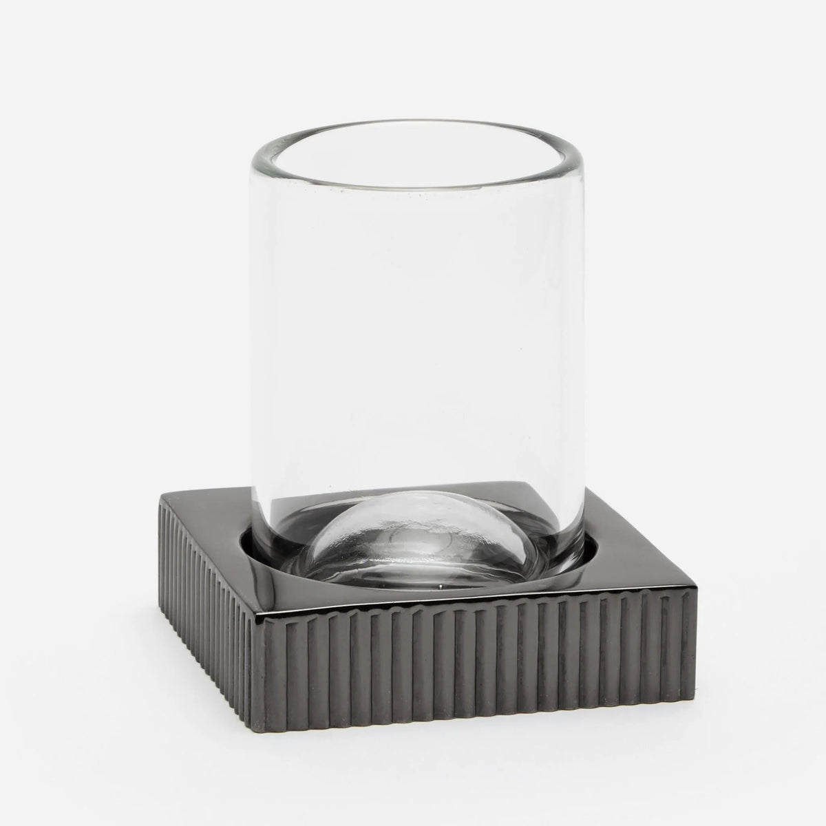 Pigeon and Poodle - PP001276 - Redon Tumbler Set - Redon - Black Nickel Ribbed Metal