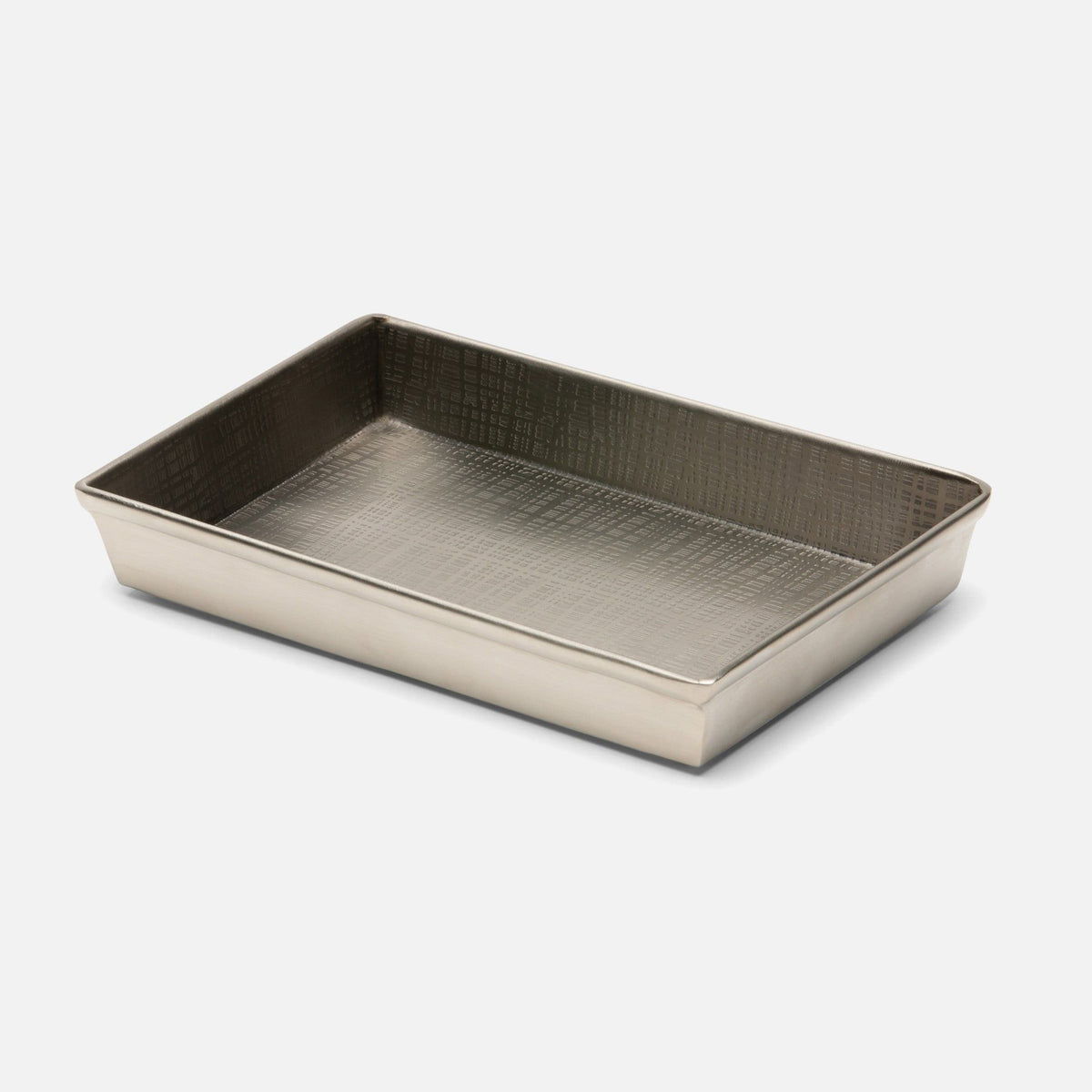 Pigeon and Poodle - PP004225 - Remy Soap Dish - Remy - Pewter Textured Stainless Steel