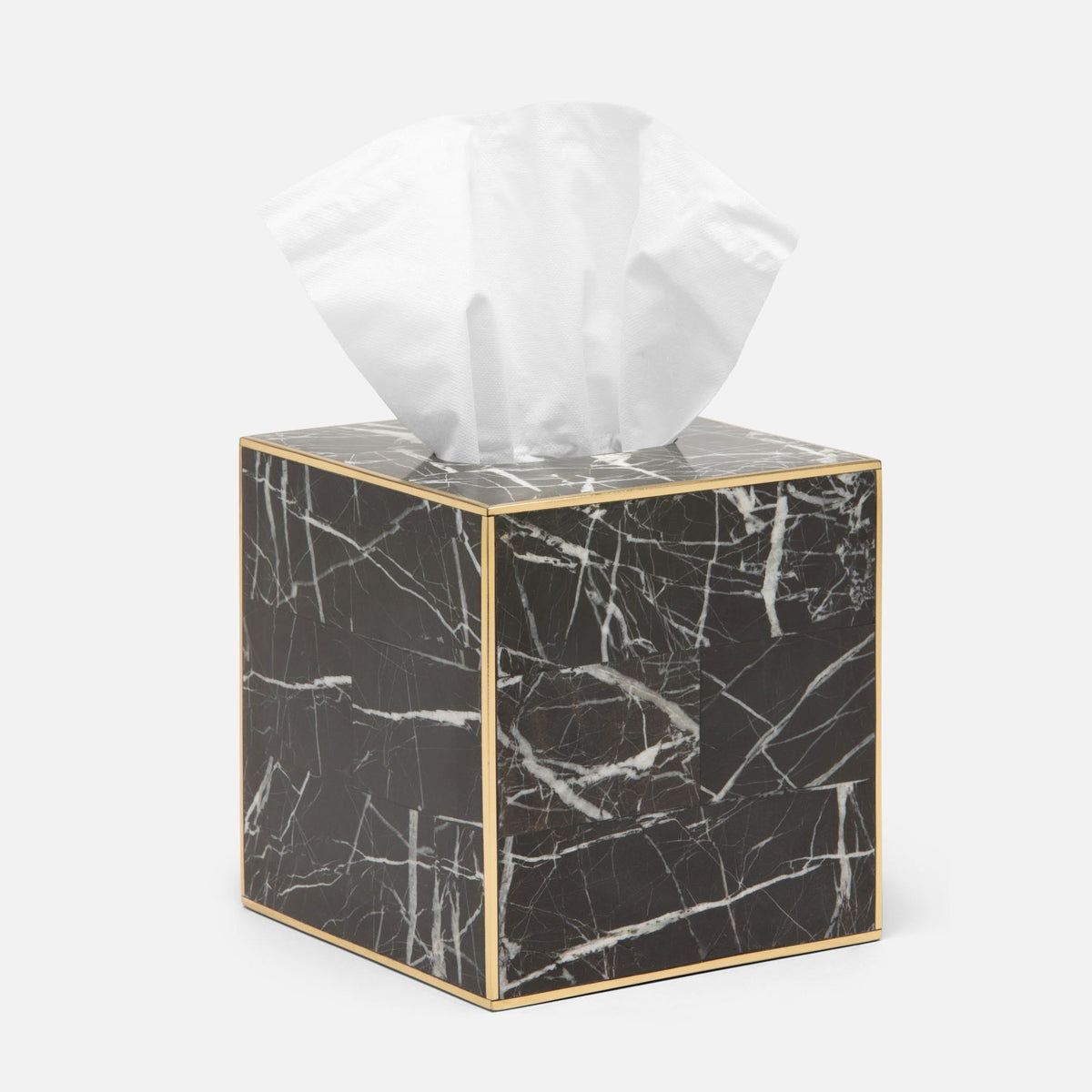 Pigeon and Poodle - PP001307 - Rhodes Tissue Box - Rhodes - Nero Marble