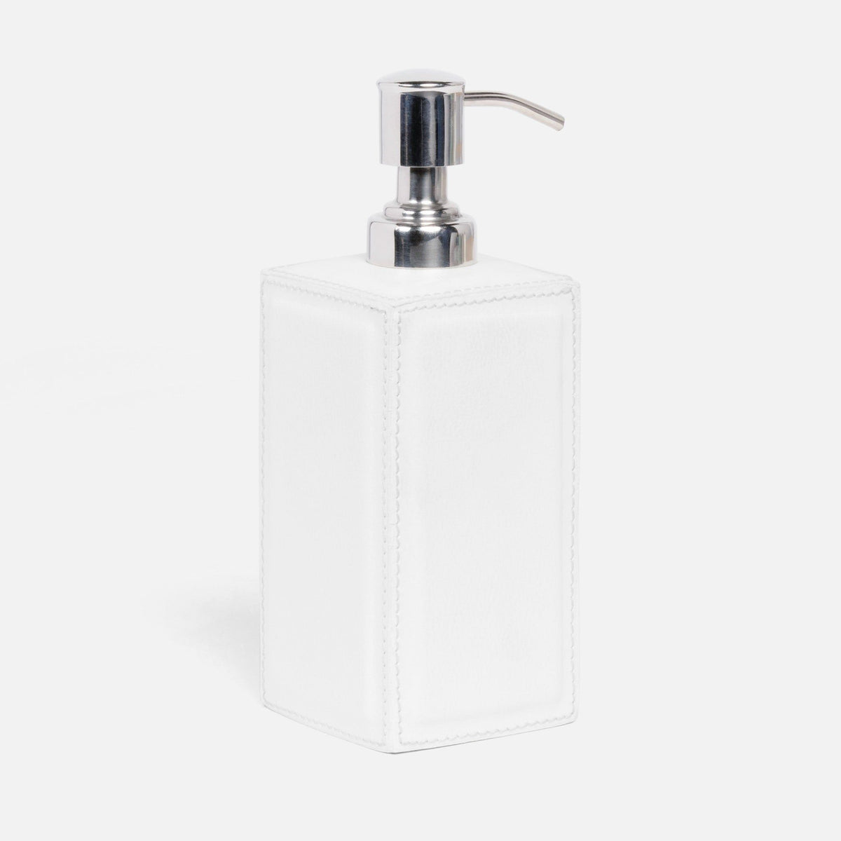 Pigeon and Poodle - PP003990 - Rothwell Soap Pump - Rothwell - Bright White Marine Leather