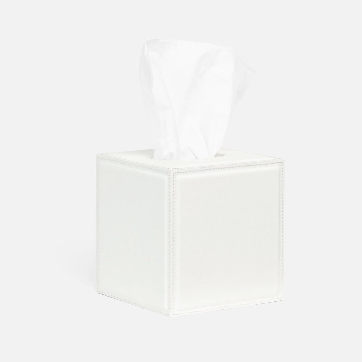 Pigeon and Poodle - PP003991 - Rothwell Tissue Box - Rothwell - Bright White Marine Leather