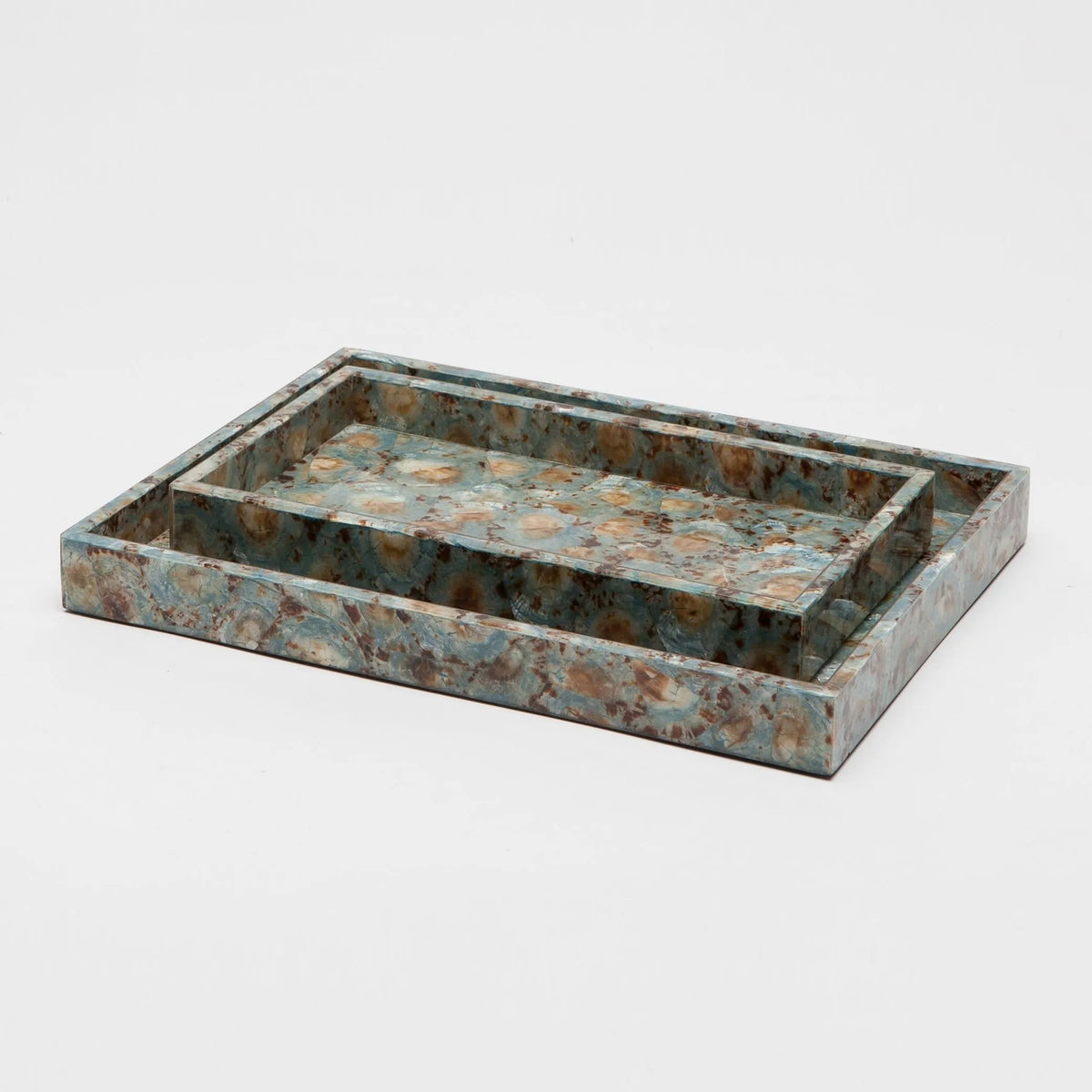 Pigeon and Poodle - PP001398 - Sitges Tray - Sitges - Blue Limpet Shell