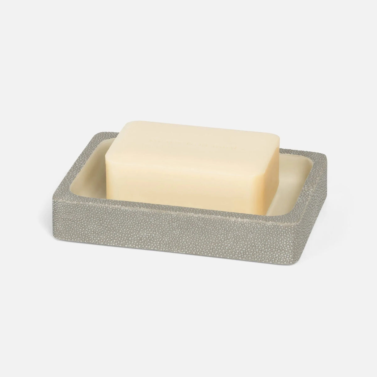 Pigeon and Poodle - PP001451 - Tenby Soap Dish - Tenby - Sand Realistic Faux Shagreen