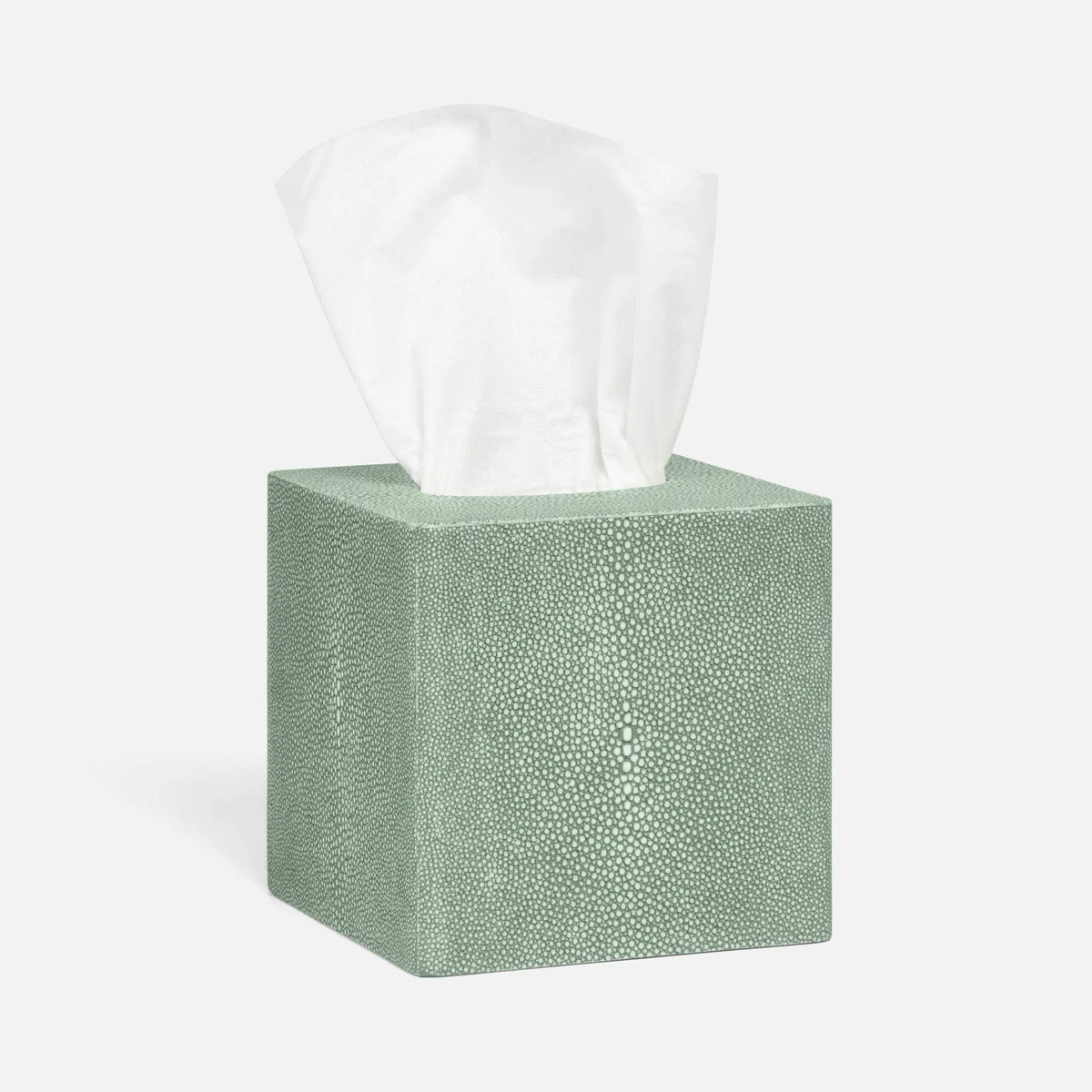 Pigeon and Poodle - PP001463 - Tenby Tissue Box - Tenby - Sage Realistic Faux Shagreen