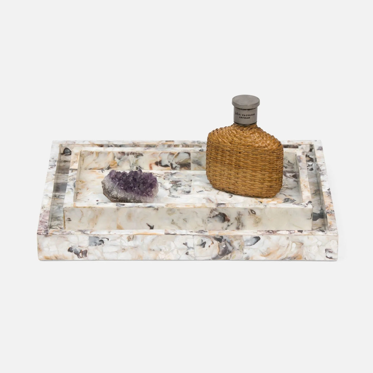 Pigeon and Poodle - PP001504 - Tramore Tray - Tramore - Natural Laminated Oyster