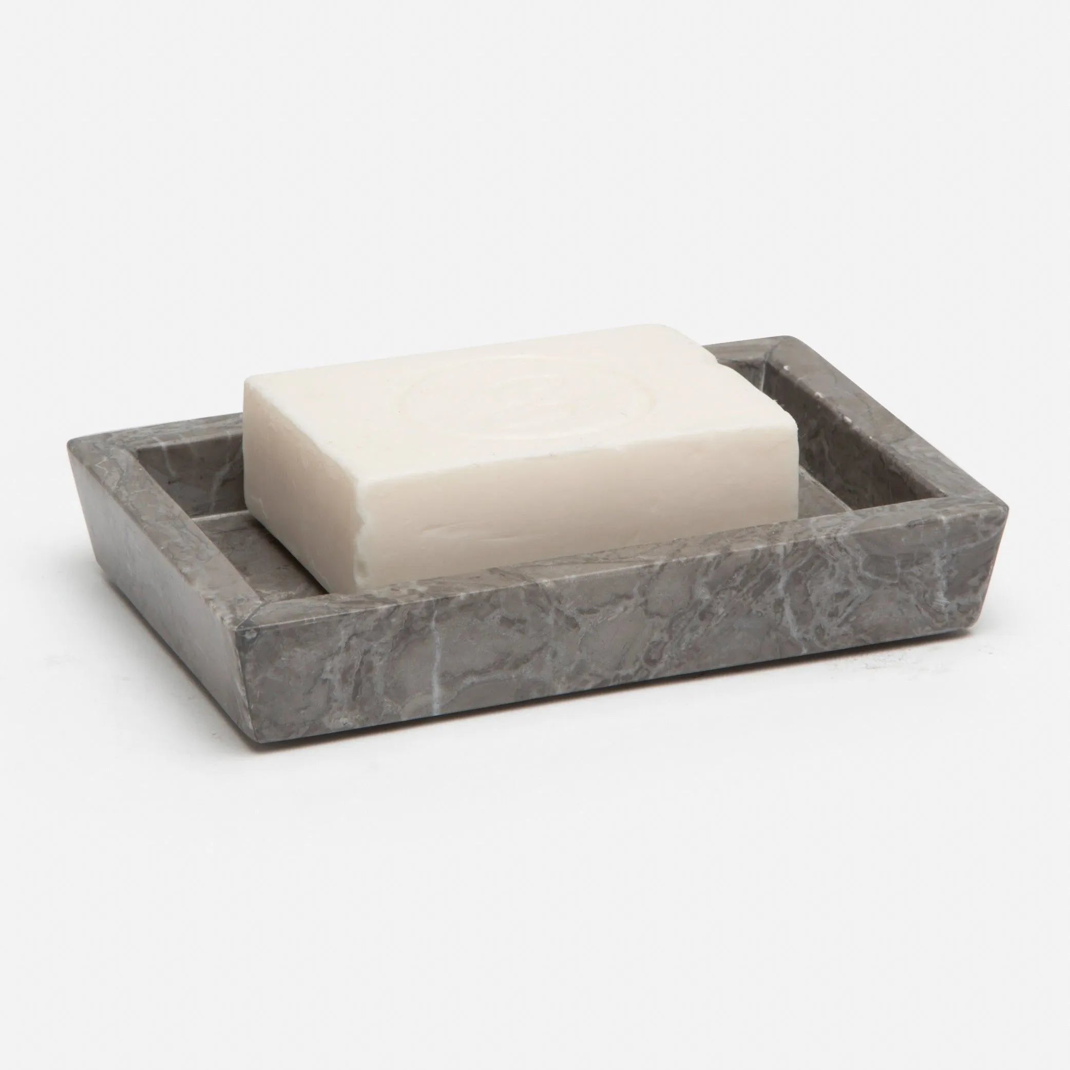 Pigeon and Poodle - PP001537 - Veneto Soap Dish - Veneto - Gray Polished Marble