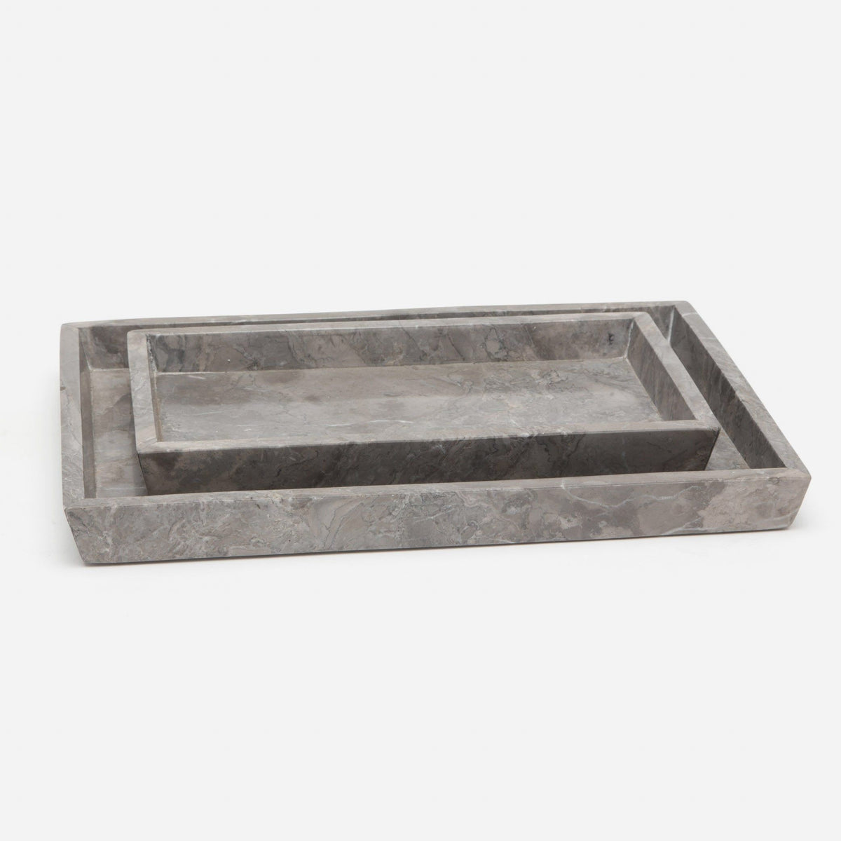 Pigeon and Poodle - PP001540 - Veneto Tray Set - Veneto - Gray Polished Marble