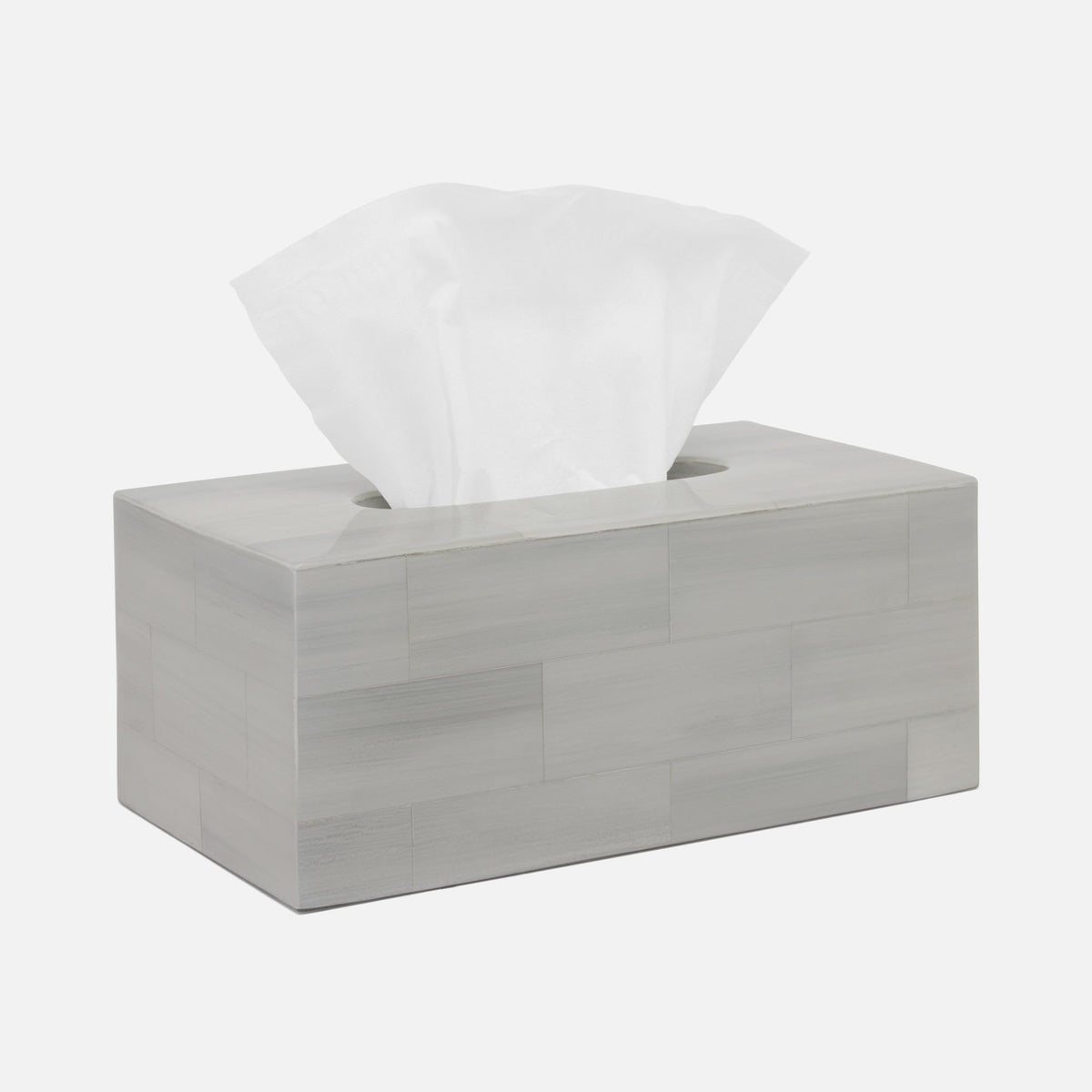 Pigeon and Poodle - PP005533 - Arles Tissue Box - Arles - Light Gray Faux Horn