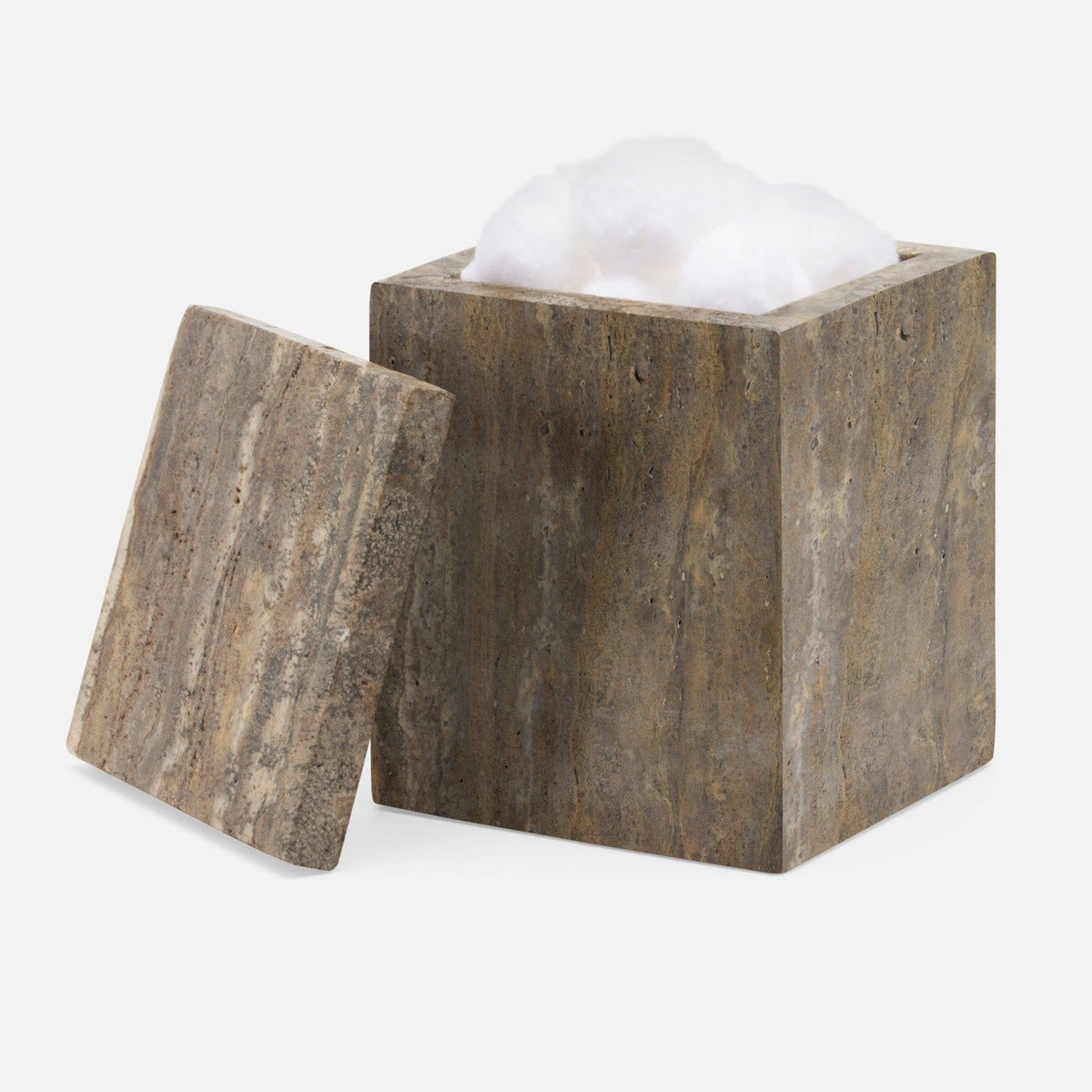 Pigeon and Poodle - PP006123 - Bowen Canister - Bowen - Gray Travertine/Resin