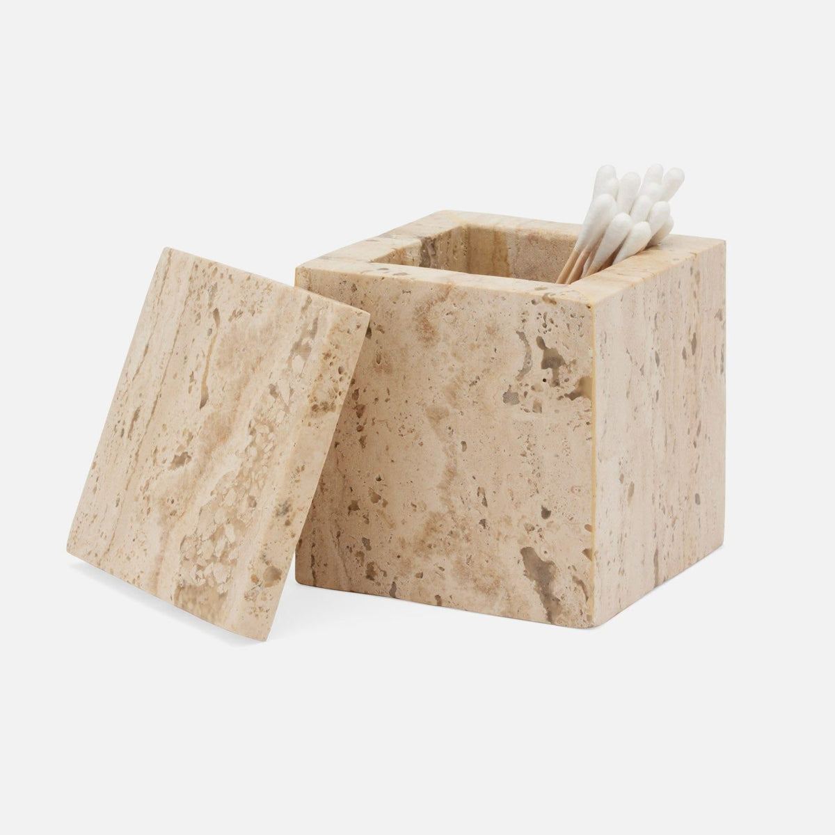 Pigeon and Poodle - PP006107 - Bowen Canister - Bowen - Natural Travertine/Resin