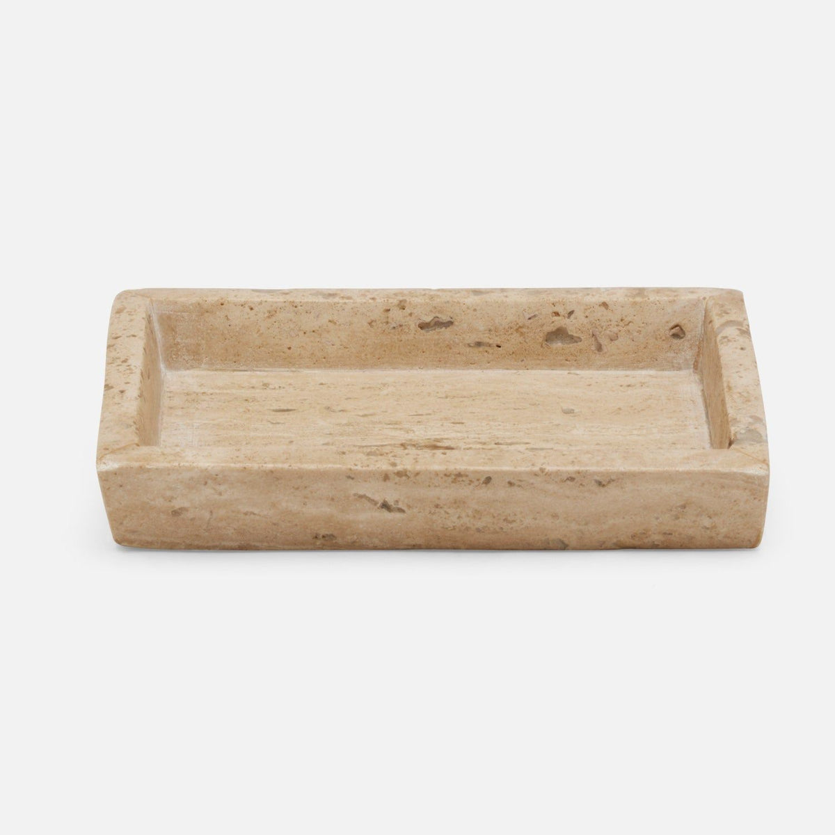 Pigeon and Poodle - PP006111 - Bowen Soap Dish - Bowen - Natural Travertine/Resin