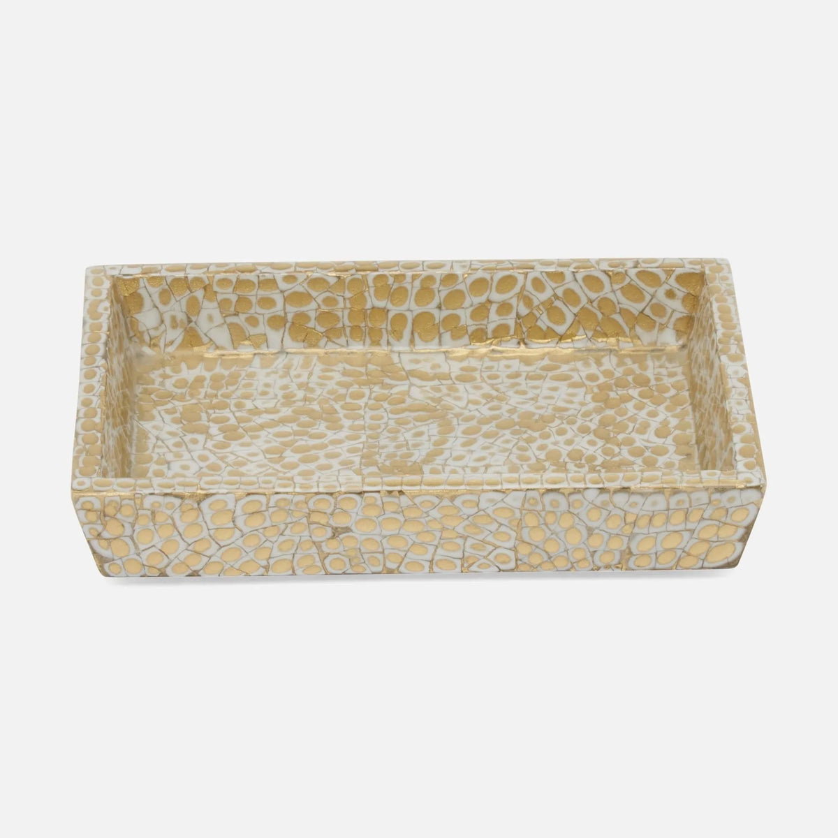 Pigeon and Poodle - PP005540 - Callas Soap Dish - Callas - Gold/White Lacquered Eggshell