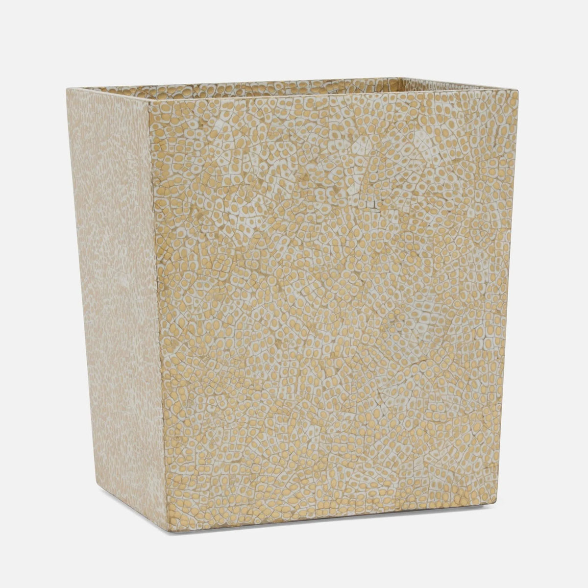 Pigeon and Poodle - PP005547 - Callas Wastebasket - Callas - Gold/White Lacquered Eggshell