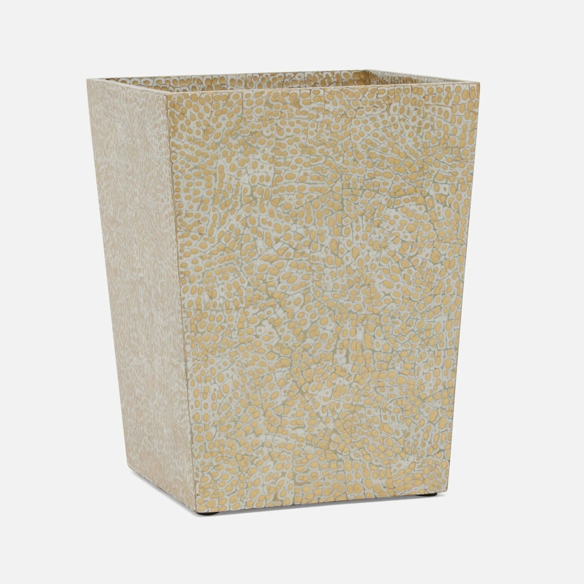 Pigeon and Poodle - PP005548 - Callas Wastebasket - Callas - Gold/White Lacquered Eggshell