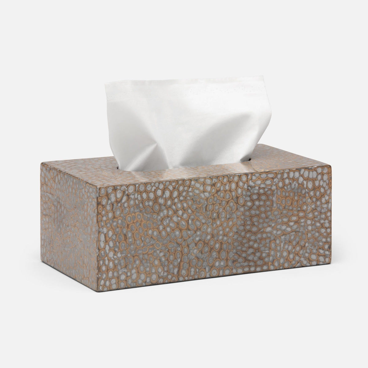 Pigeon and Poodle - PP004440 - Callas Rct Tissue Box - Callas - Silver Lacquered Eggshell