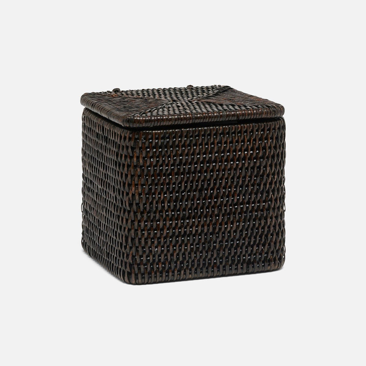 Pigeon and Poodle - PP007501 - Camden Single Toilet Paper Holder - Camden - Polished Espresso Woven Rattan