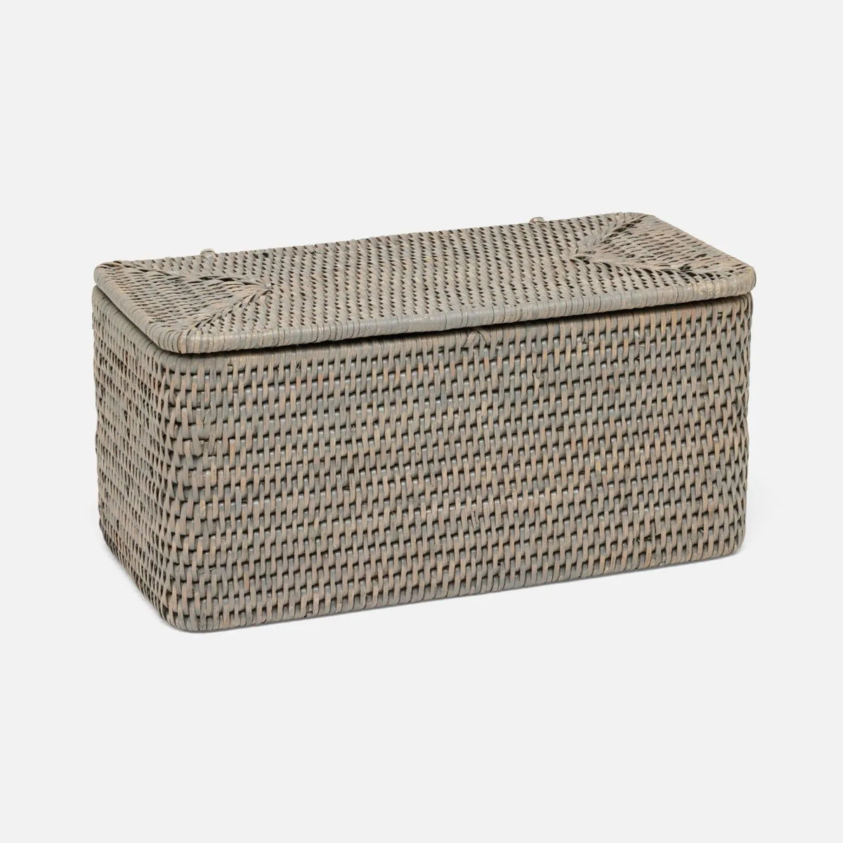 Pigeon and Poodle - PP007231 - Camden Double Toilet Paper Holder - Camden - Gray Woven Rattan