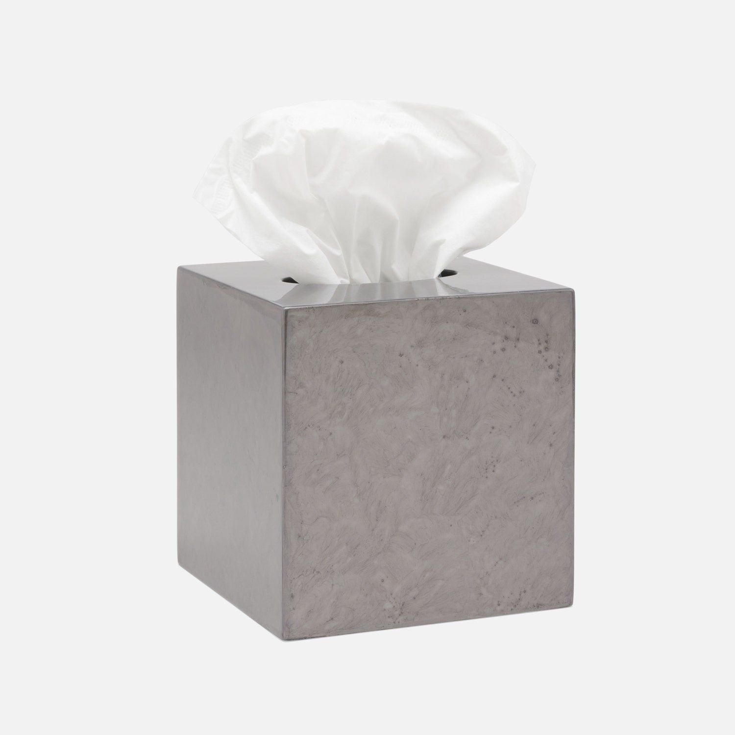 Pigeon and Poodle - PP006701 - Charlotte Tissue Box - Charlotte - Pewter Burl Resin