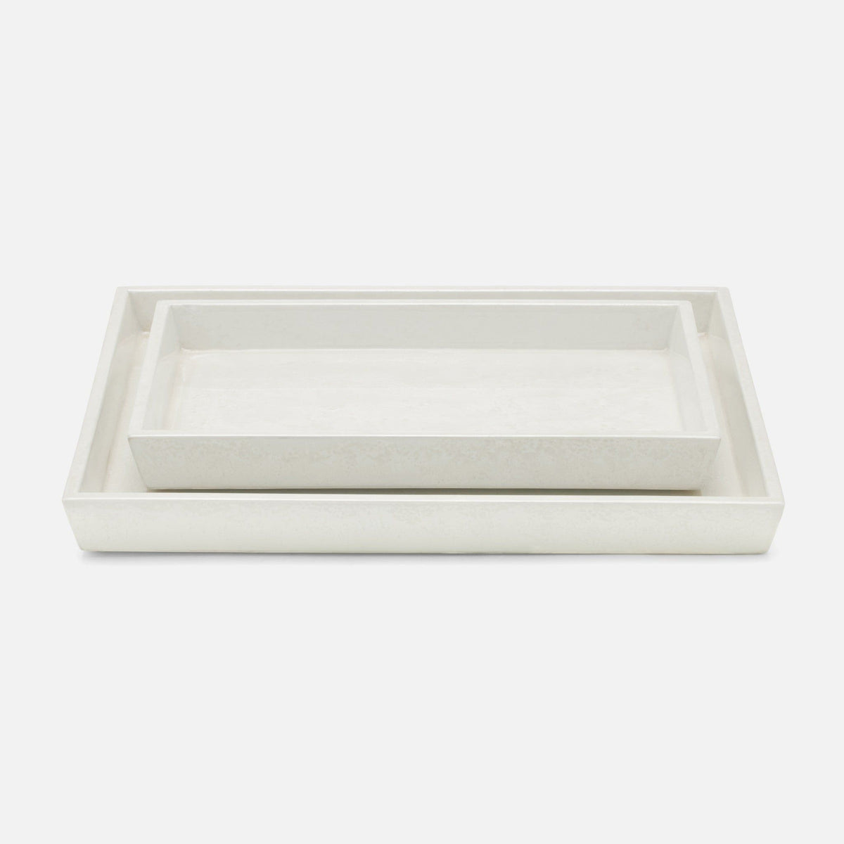 Pigeon and Poodle - PP004914 - Charlotte Trays - Charlotte - White Burl Resin