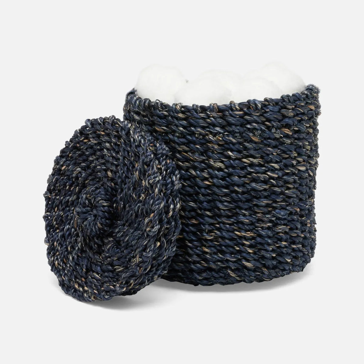 Pigeon and Poodle - PP000438 - Chelston Canister - Chelston - Indigo Blue Abaca Fiber