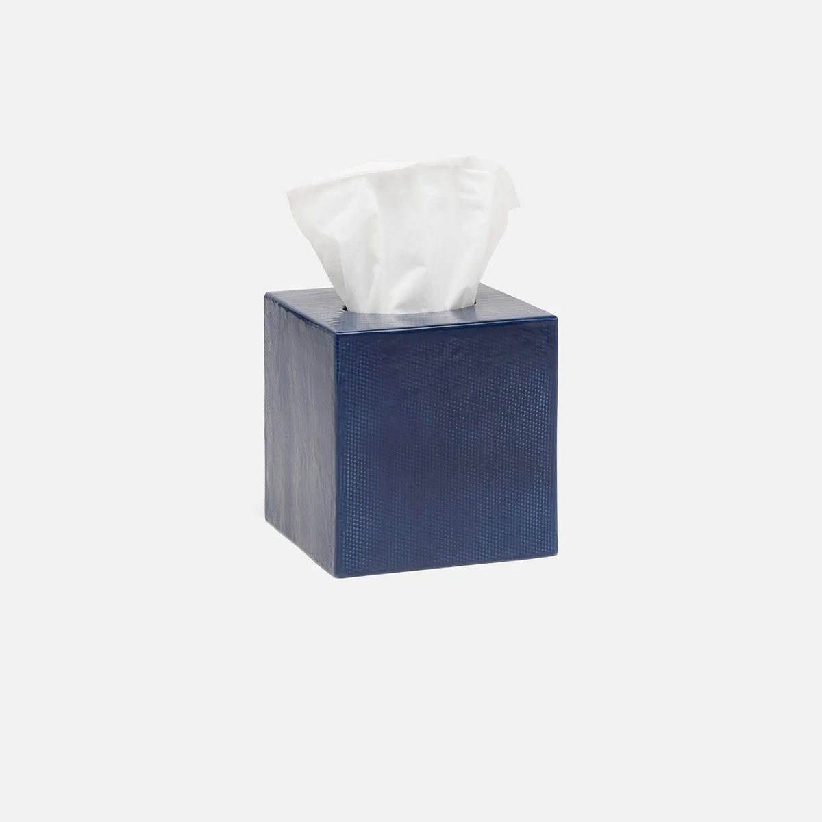 Pigeon and Poodle - PP007372 - Cordoba Tissue Box - Cordoba - Navy Burlap Ceramic