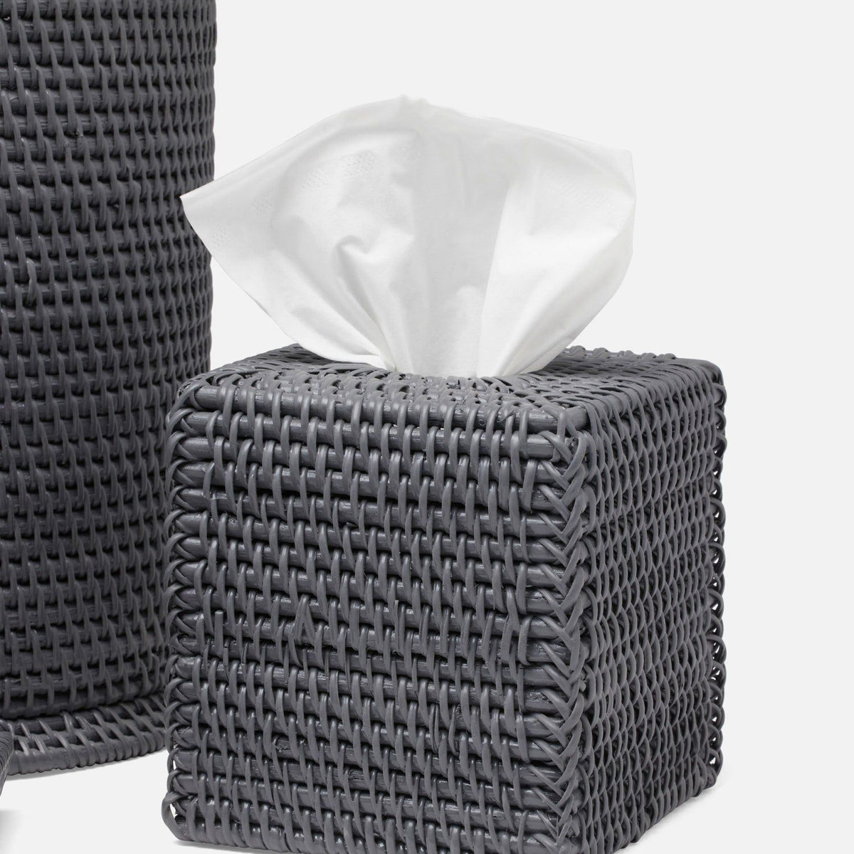 Pigeon and Poodle - PP006707 - Dalton Tissue Box - Dalton - Dark Gray Rattan